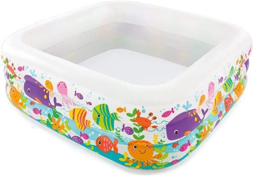Intex Aquariumzwembad aan het meer - bovengronds zwembad voor kinderen - peuterbad - 159 x 159 x 50 cm - voor 3 jaar en ouder