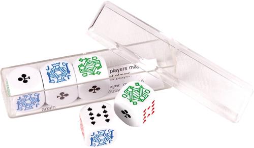 5 dobbelstenen poker 16mm in doosje