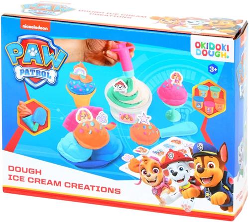 Paw Patrol Klei IJsjes Maker Set  Inclusief Boetseerklei, IJslepels, Spuitmonden & Accessoires  Knutselset voor Kinderen  Creatief Speelgoed  IJscoupes van Klei  Niet Giftig  Voor Peuters & Kleuters  Vanaf 3 Jaar  Paw Patrol Speelgoed