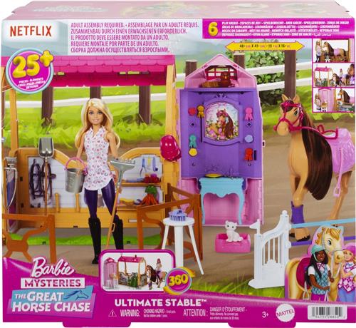 Barbie Mysteries The Great Horse Chase Droomstal Pop, Paard en Accessoires