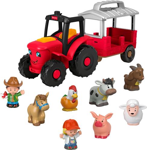 Fisher-Price Little People Dierenverzorgingsboerderij Tractor Speelset - Muzikale Tractor met Figuren