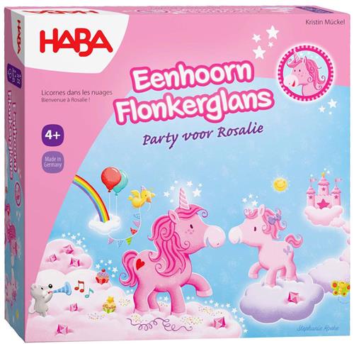 Haba bordspel Eenhoorn Flonkerglans Party voor Rosalie educatief spel.