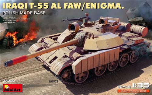 MiniArt Modelbouwpakket Militaire voertuigen - 37080 Iraakse T-55 Al Faw / Enigma - Poolse Basis - Tank Plastic - 1:35 -