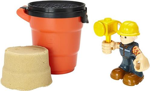 Fisher price - Bob de Bouwer met hamer en Kneed en vorm speelzand in Bouwemmer ( 70 gram)