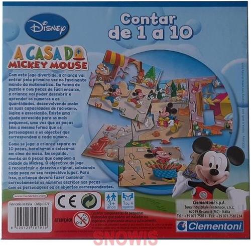 Puzzel Mickey's clubhuis 1 tot 10 - Disney Clementoni