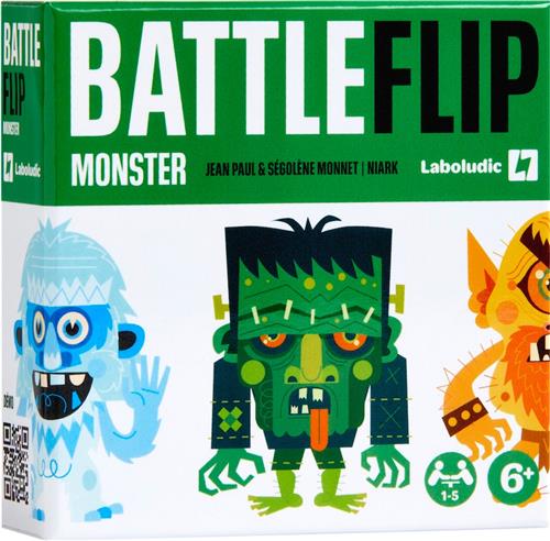 BATTLEFLIP MONSTER - GERONIMO GAMES - Laboludic - kaartspel - puzzle - vanaf 6 jaar oud - van 1 tot 5 spelers