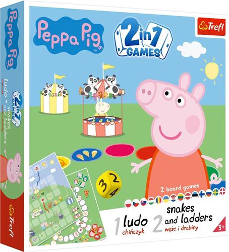 Peppa Pig 2 in 1 Ludo & Snakes and Ladders, Bordspel, Familie, 3 jaar