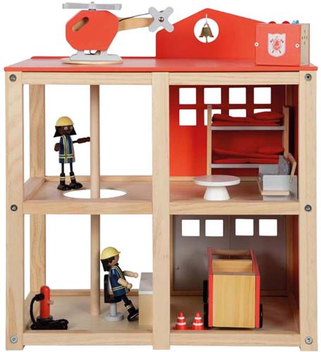 Small Foot - Houten Grote Brandweerkazerne met Accessoires