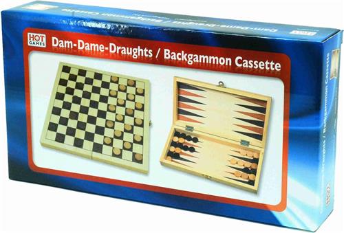 Dam- en Backgammonset 29 x 14,5 x cm HOT Games