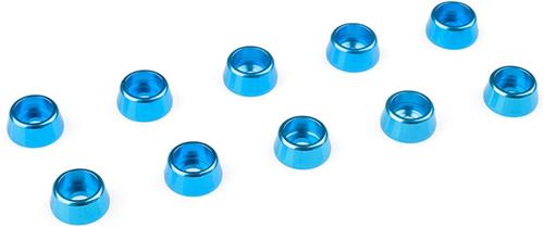 Team Corally - Aluminium sluitring - voor M2.5 Cilinderkopschroeven - BD=7mm - Blauw - 10 st