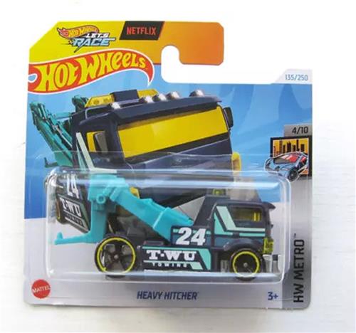 HOT WHEELS HEAVY HITCHER 24 TURQUOISE 135/250 1:64 HW METRO 4/10