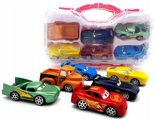 Cars Auto Speelgoed Koffer met 6 Voertuigen