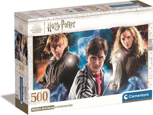 Clementoni - Puzzel - 500 Stukjes - Compacte doos - Harry Potter - Puzzel Voor Volwassenen en Kinderen - 14-99 jaar