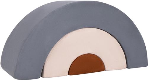 COSTWAY 3-delige zachte bouwstenen, schuimbouwstenen om te klimmen en te kruipen voor baby's, klimboog, reuzenbouwstenen van schuim, grote bouwstenen voor binnen