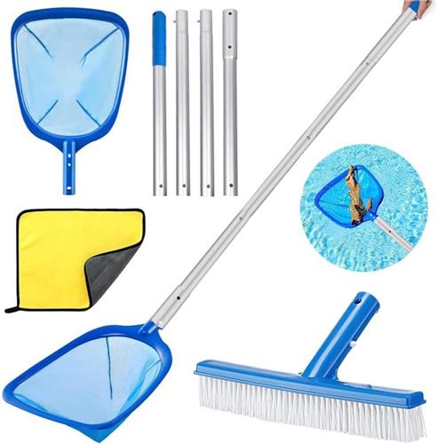 Goodivery® - Schepnet Zwembad - 187 CM Lang - Vijvernet Met Fijne Mazen - Bladnet Voor Zwembad Met Zwembadborstel - Bodemnet Voor Zwembad - Zwembadreinigingsset - Voor Zwembaden - Spa's - Vijvers - Bubbelbaden - Peuterbaden