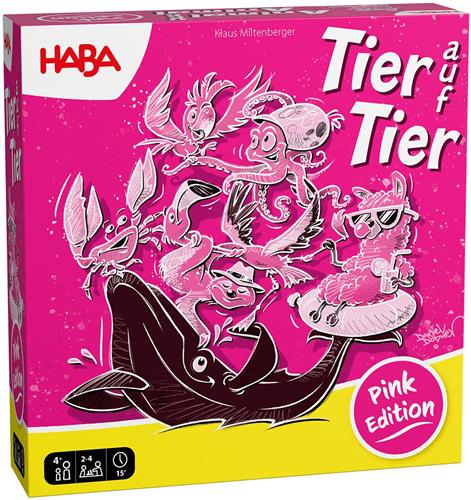 HABA Spiel Tier auf Tier Pink Edition