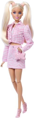 Barbie Deluxe Stijl - Roze Denim Jasje met Bijpassende Rok - Modepop