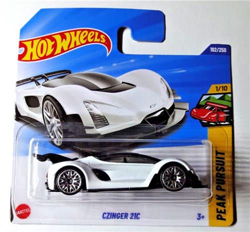 HOT WHEELS CZINGER 21C WHITE 1:64 192/250 HW PEAK PURSUIT 1/10 SHORT CART 2025