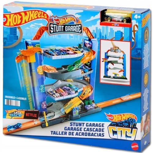Hot Wheels Stuntgarage - Speelgoedgarage zet Lift in Auto