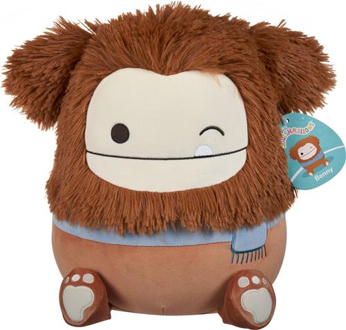 Squishmallows - Benny - Winking Brown Bigfoot W/Scarf 30cm pluche