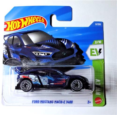 HOT WHEELS FORD MUSTANG MACH-E 1400 BLUE 8/250 HW EV 2/10 SHORT CARD 2026