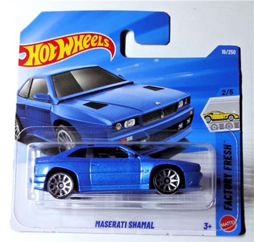 HOT WHEELS MASERATI SHAMAL METALIC BLUE 16/250 HW FACTORY FRESCH 2/5 SHORT CARD 2026