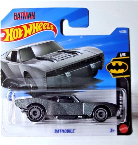 HOT WHEELS BATMOBILE MOVIE EDITION GREY 4/250 BATMAN 1/5 SHORT CARD