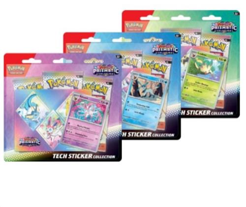 Pokemon Prismatic Evolutions Tech Sticker Collection