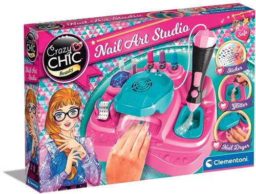 Clementoni Crazy Chic 18768, Manicureset voor kinderen, 8 jaar, Batterijen vereist