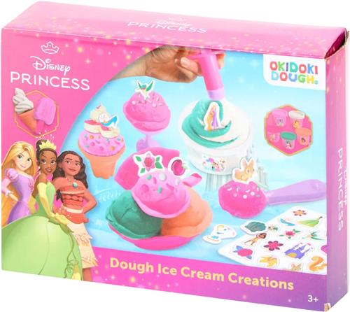 Disney Prinses Klei IJsjes Maker Set  Inclusief Boetseerklei, IJslepels, Spuitmonden & Accessoires  Knutselset Kinderen  Creatief Speelgoed  IJscoupes van Klei  Niet Giftig  Voor Peuters & Kleuters  Vanaf 3 Jaar  Disney Princess Speelgoed