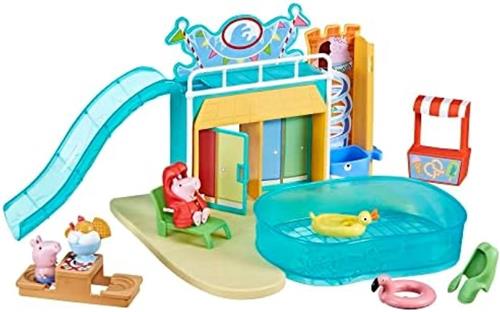 Peppa-speelgoed Peppa's waterpark-speelset met 15 onderdelen, inclusief 2 figuurtjes