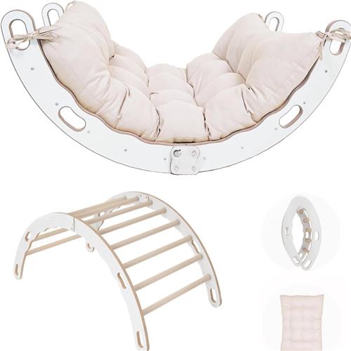 Lexium Klimboog - Klimboog met kussen - Klimboog kussen - Houten Klimbrug - Klimboog Inclusief Kussen - Kinderspeelgoed