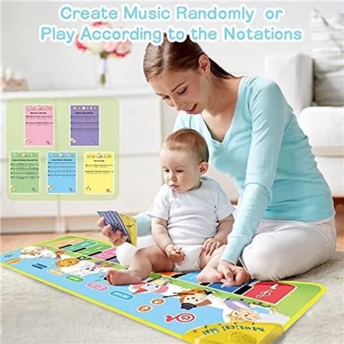 Educatieve Baby Muziekmat met 8 Instrumenten  Keyboard Dance Mat  Stimuleert Muzikale Ontwikkeling  Lichtgewicht & Opvouwbaar