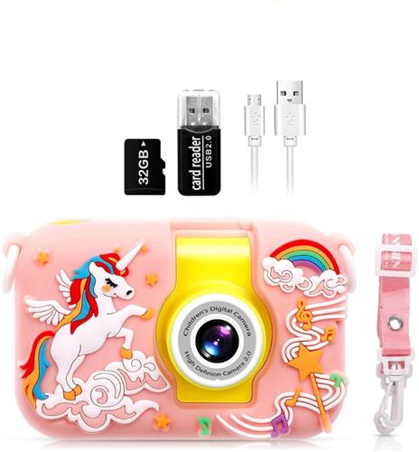 Thuys  Kinder Camera  Digitale Kindercamera  Kids Camera  Roze Eenhoorn