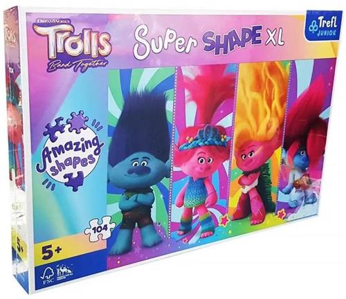 Puzzle 104 XL Super Shape Zabawy z Trollami 50037 - Puzzel 104 XL Super Shape Spelletjes met trollen 50037