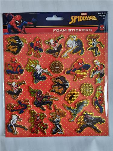 Spiderman Marvel Stickers foam, 22 afbeeldingen per set, klein kindercadeau, jongen, meisje,