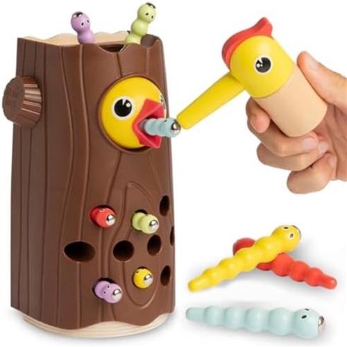 Magnetisch Vogelspeeltje - Educatief Houten Speelgoed voor Peuters