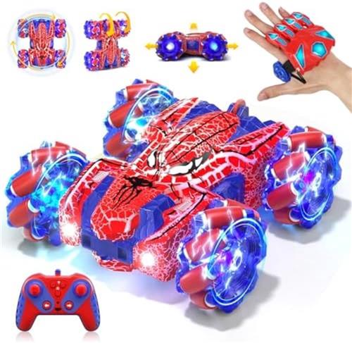 Spider Afstandsbedieningsauto met Gebarenherkenning - Innovatieve RC Auto met Volledige LED Verlichting en 360° Stunts - Perfect Speelgoed voor Kinderen 4-12 Jaar