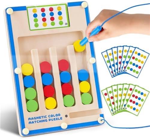 Houten Magnetisch Activiteitenbord voor Kinderen - Educatief Puzzelspel