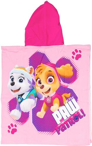 Handdoek Poncho Paw Patrol Roze 55x110cm
