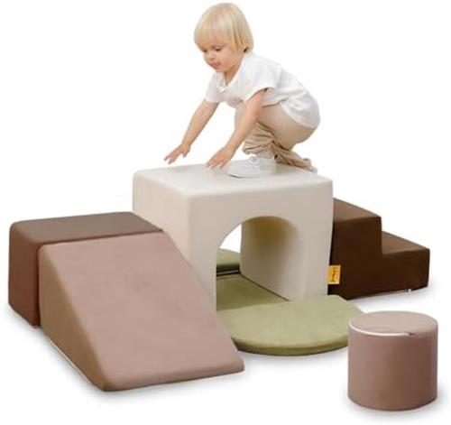 Zachte klimblokken set voor peuters - 7-delige speelmatten voor motorische ontwikkeling