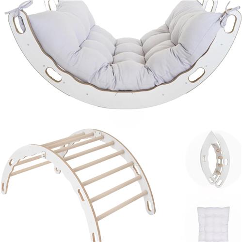 Lexium Klimboog - Klimboog met kussen - Klimboog kussen - Houten Klimbrug - Klimboog Inclusief Kussen - Kinderspeelgoed