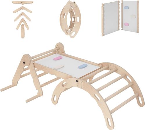 Lexium Klimboog - Klimboog met kussen - Klimboog kussen - Houten Klimbrug - Klimboog Inclusief Kussen - Kinderspeelgoed