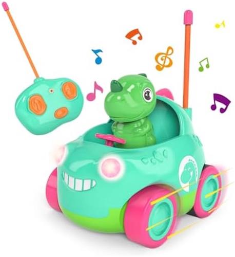 Op afstand bestuurde T-Rex dinosaurusspeelgoed auto met verlichting en muziek - RC speelgoed voor kinderen 2 3 4 5 jaar - Perfect verjaardagscadeau voor jongens en meisjes