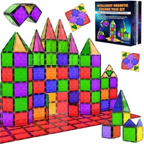 Magnetische bouwstenen tegels Montessori kinderspeelgoed voor jongens en meisjes - educatieve constructieset cadeau - verjaardag, voor 3-8 jaar (37st)