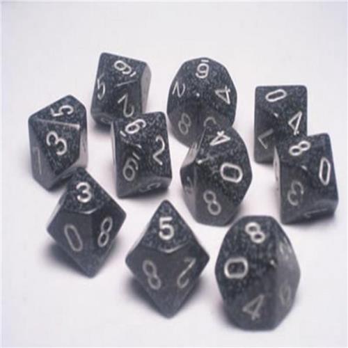 Chessex Ninja Speckled D10 Dobbelsteen Set (10 stuks)
