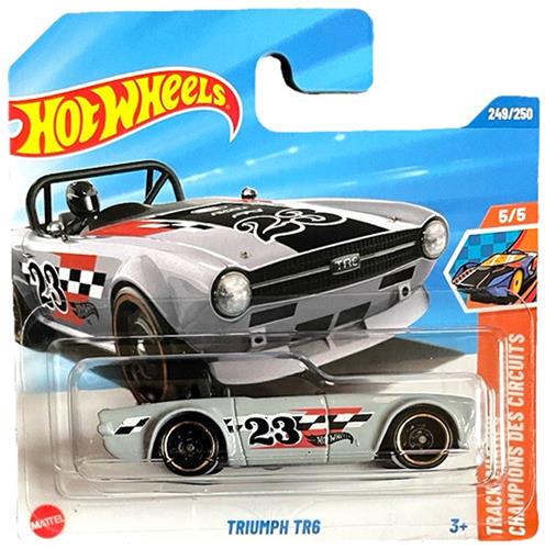 HOT WHEELS TRUIMPH TR6 GREY 23 249/250 TRACK CHAMPS MODE 5/5 1:64 SHORT CARD 2025