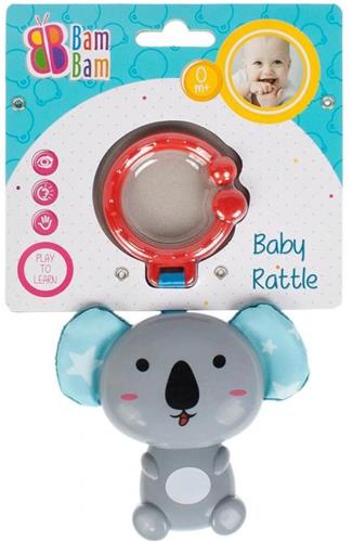 Bam Bam - Rammelaar Koala - Met hanger - Babyspeelgoed - Vanaf 0 maanden