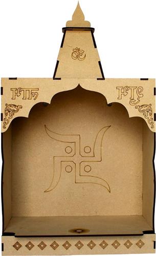 DIY MDF Tempel Puja Mandir  Bouw Je Eigen Mandir Voor Thuis, Winkel & Kantoor | Perfect Voor Pooja Artikelen