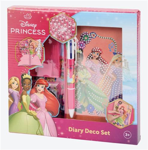 Disney Princess Dagboek Knutsel Pakket - 2 Soorten - Disney Prinsessen - Tekenen & Knutselen - Creatief Pakket - Cadeau voor Princess-fans - Jongens & Meisjes - Knutselpakket - Inclusief Notitieboek, Pen & Accessoires - Willekeurige Variant